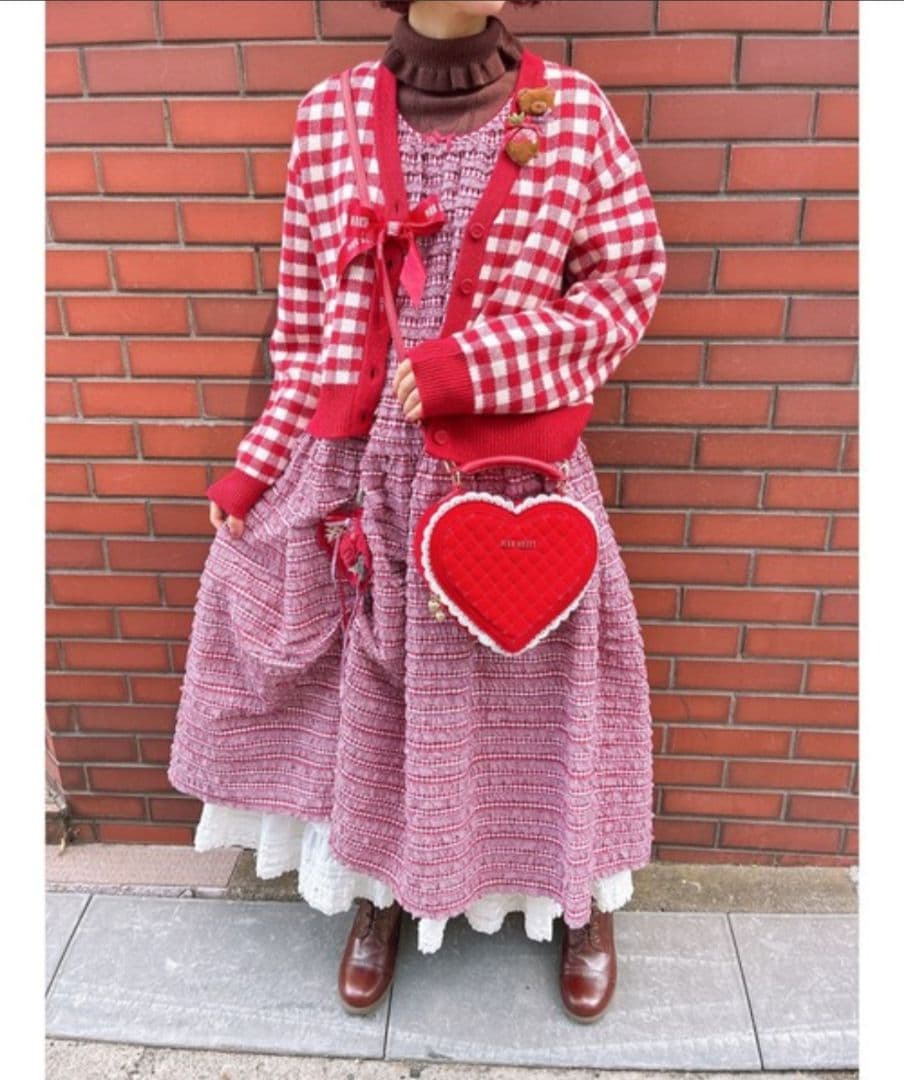 ハート型ベロアバッグ☆ピンクハウス☆ピンク