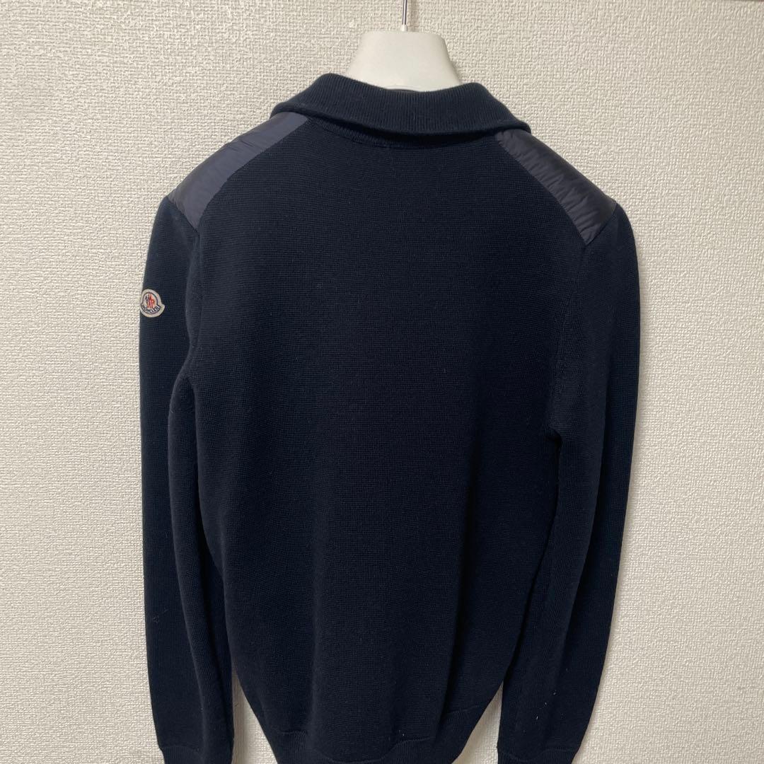 MONCLER ハイブリッド ダウンカーディガン メンズ ネイビー M