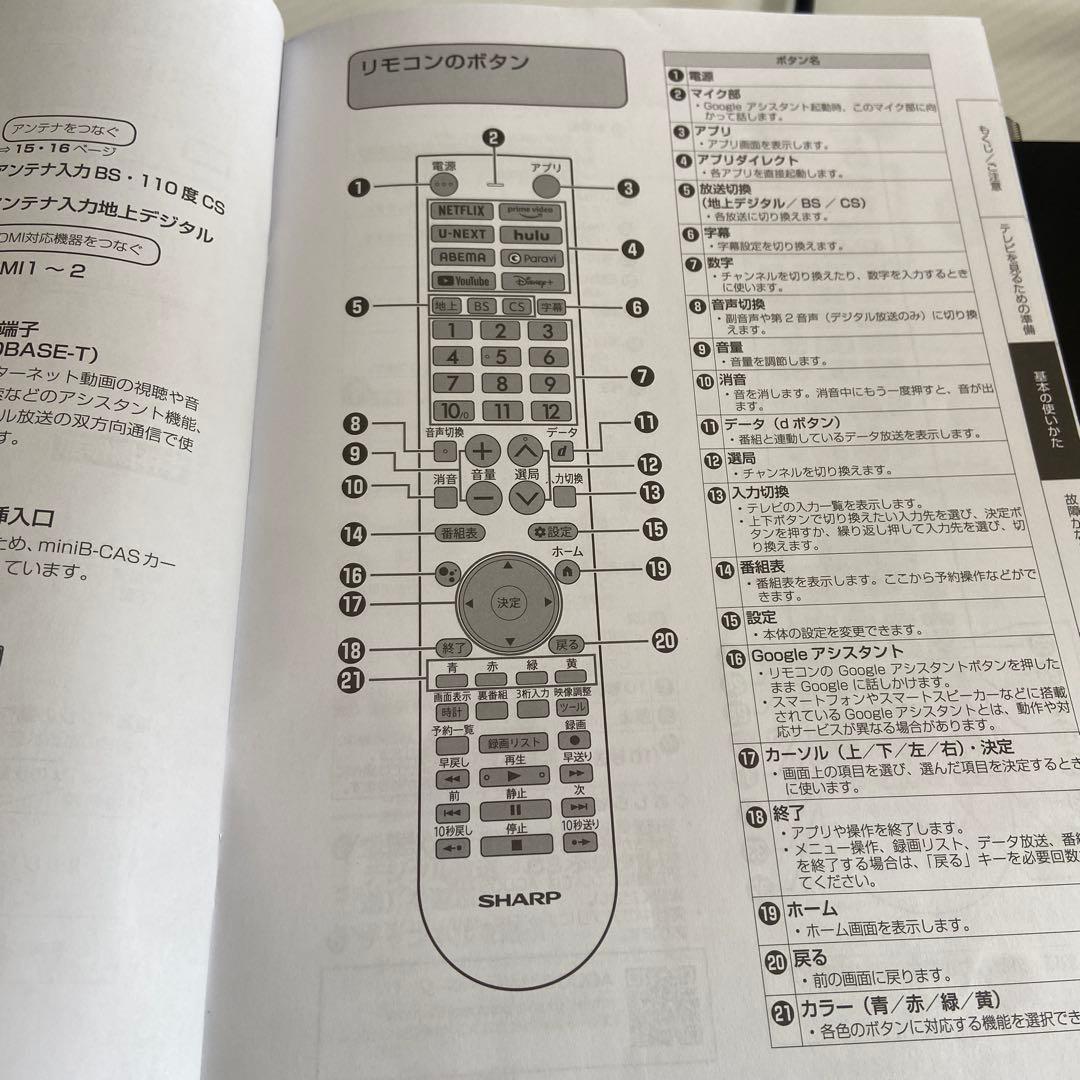 美品⭐️SHARP シャープ　32型　液晶テレビ　2023年製　youtube