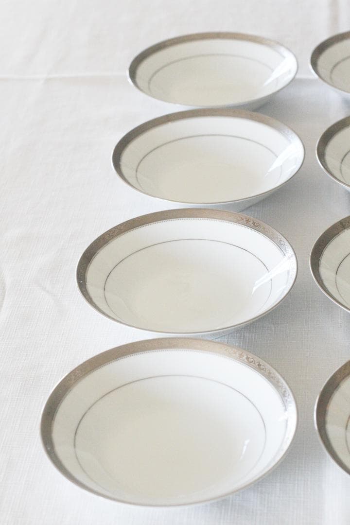 ８枚セット　ノリタケ　Noritake　スープ皿 ボウル　深皿　プラチナライン