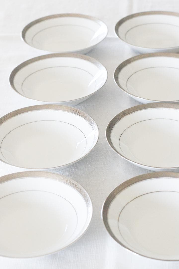 ８枚セット　ノリタケ　Noritake　スープ皿 ボウル　深皿　プラチナライン