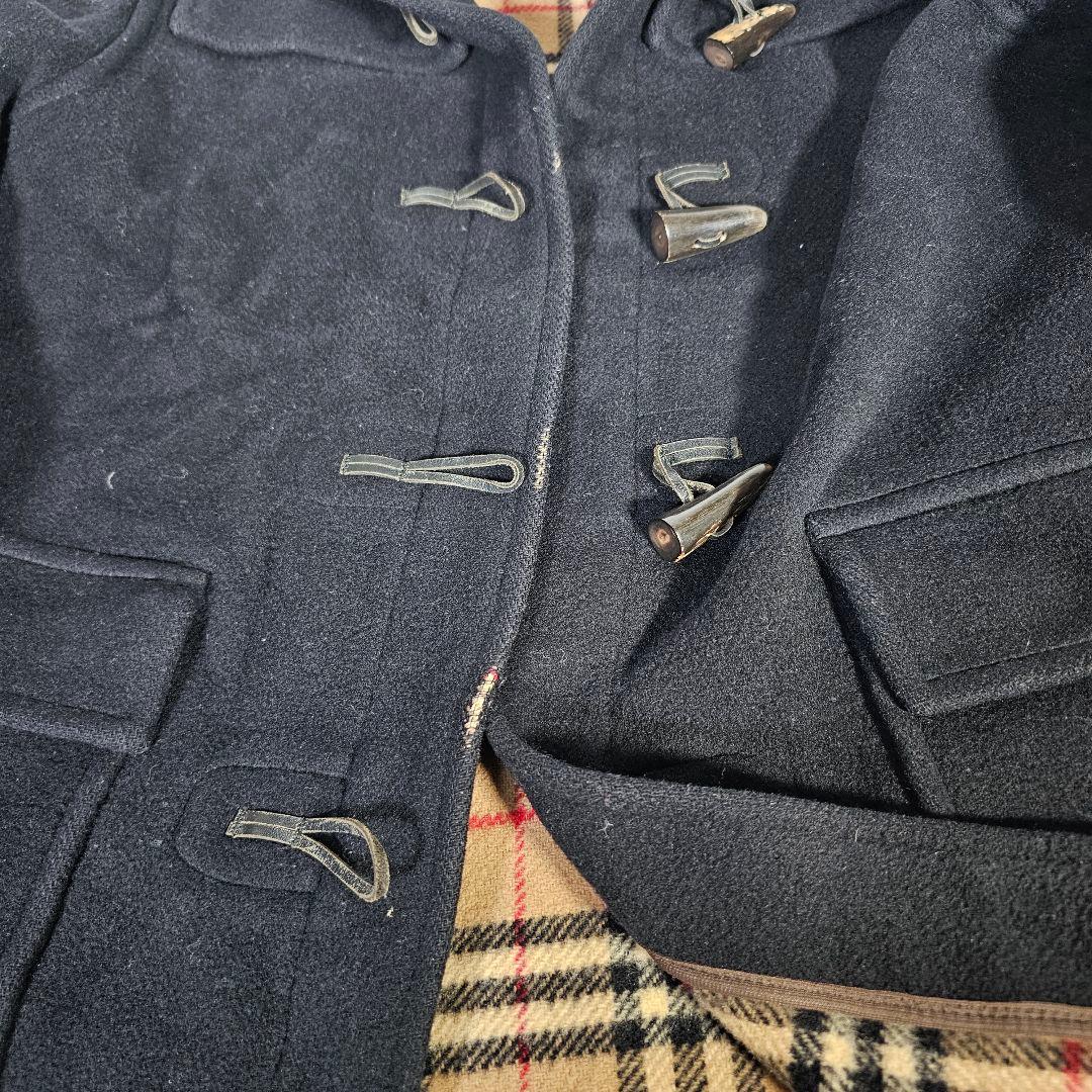 希少✨バーバリー ダッフルコート マルゼン ノバチェック トグル ブラック