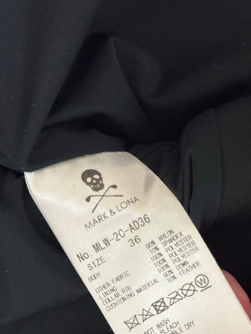 MARK & LONA ブラックジップアップジャケット 36