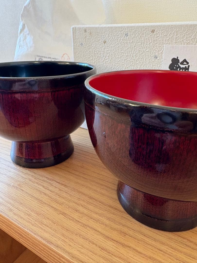 輪島塗り　合鹿椀　2個セット