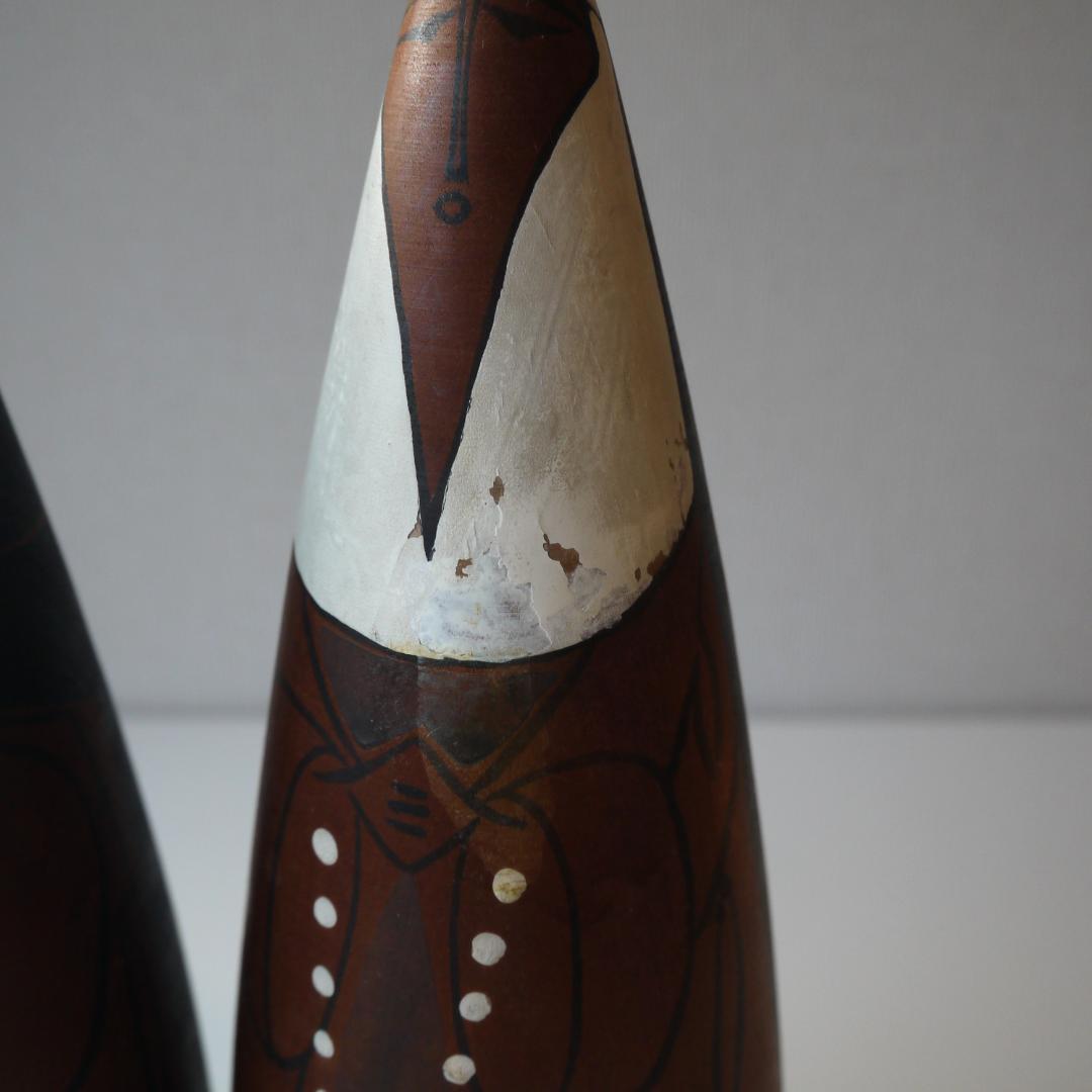 ④ 12.5～30.5cm 根本勲 修道士 シスター こけし 6体まとめ