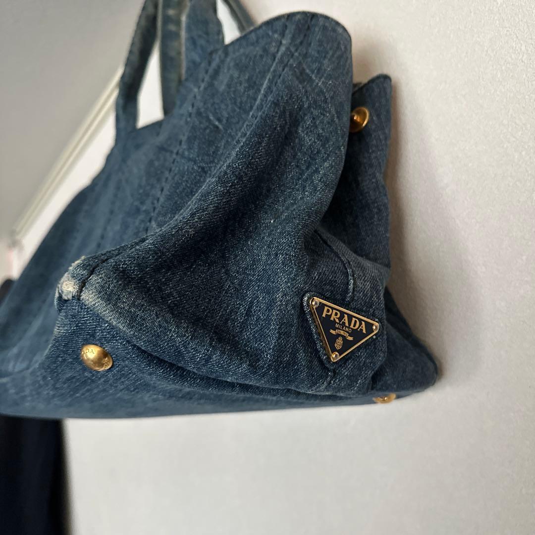専用　PRADA カナパ　トートバッグ　デニム