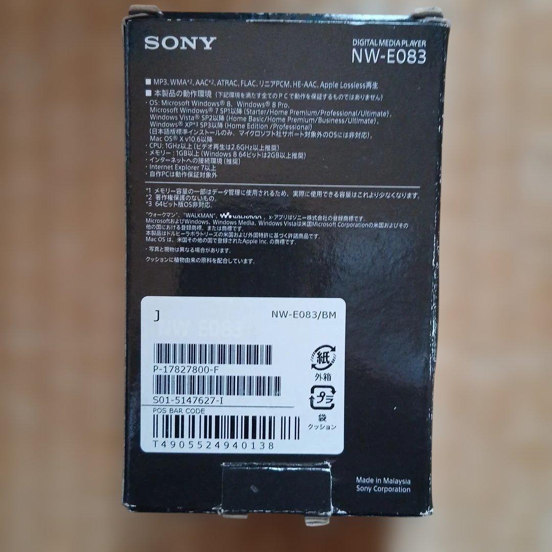 SONY NW-E083 デジタルメディアプレーヤー 4GB ブラック