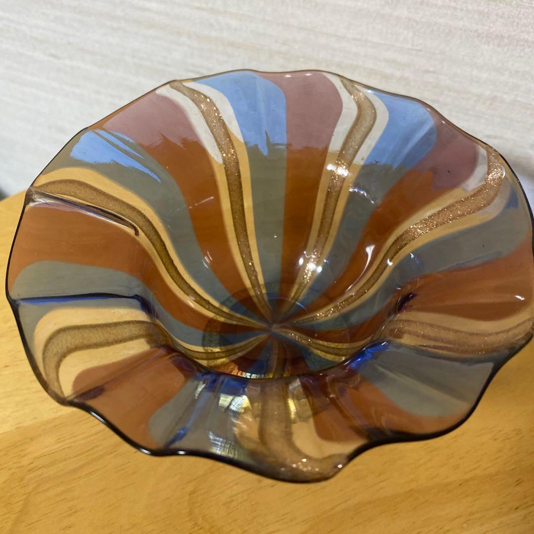 イタリア ヴェネチアングラス ムラーノ ボウル レース サイン ベネチア ベニス