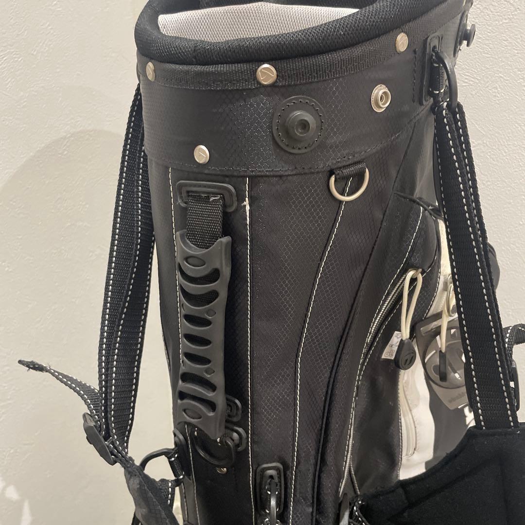 テーラーメイド キャディバッグ スタンド式 軽量 6分割 ゴルフ ブラック