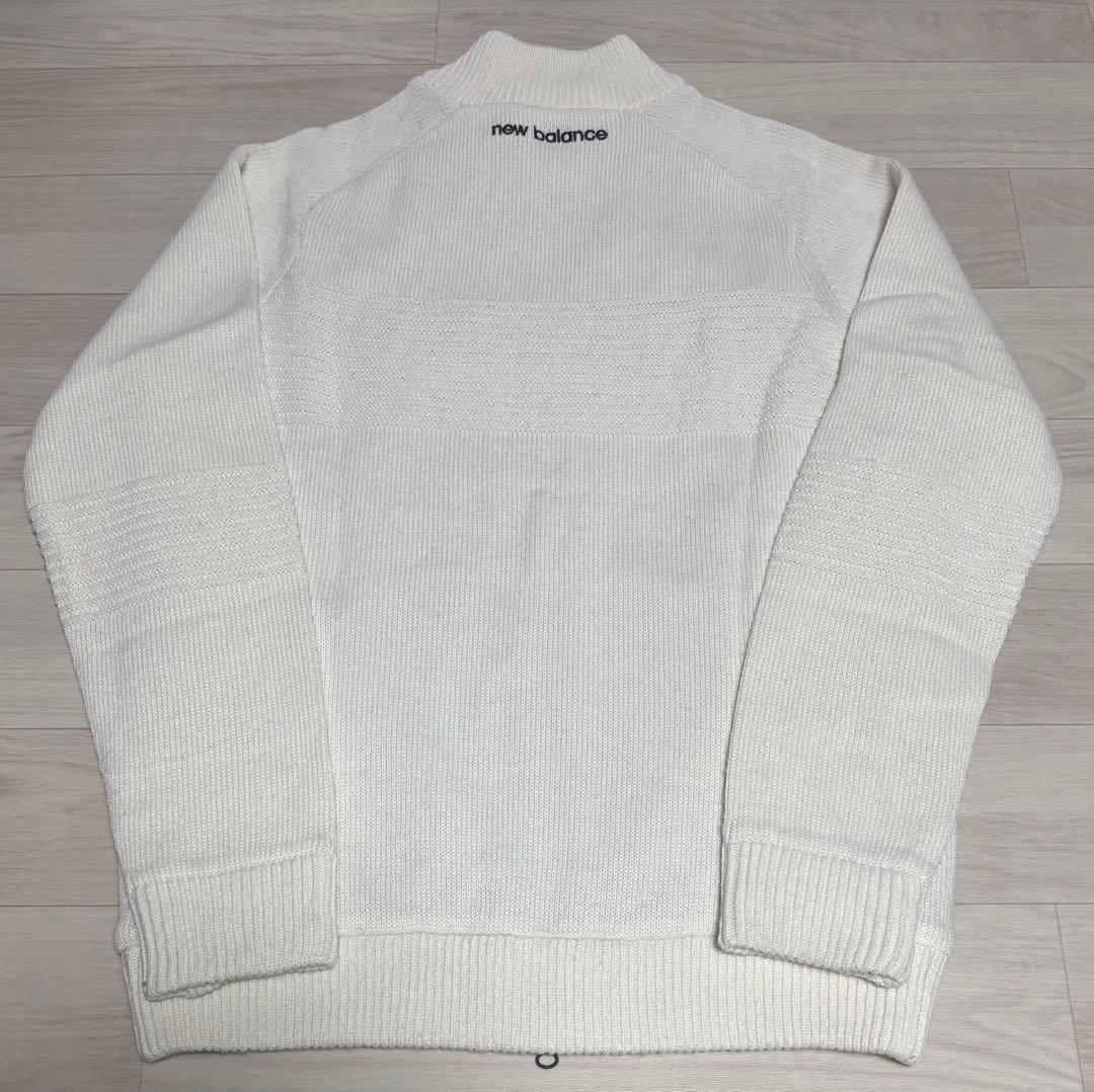 ニューバランス ゴルフ メンズ ニットブルゾン ウェア Lサイズ ホワイト 新品