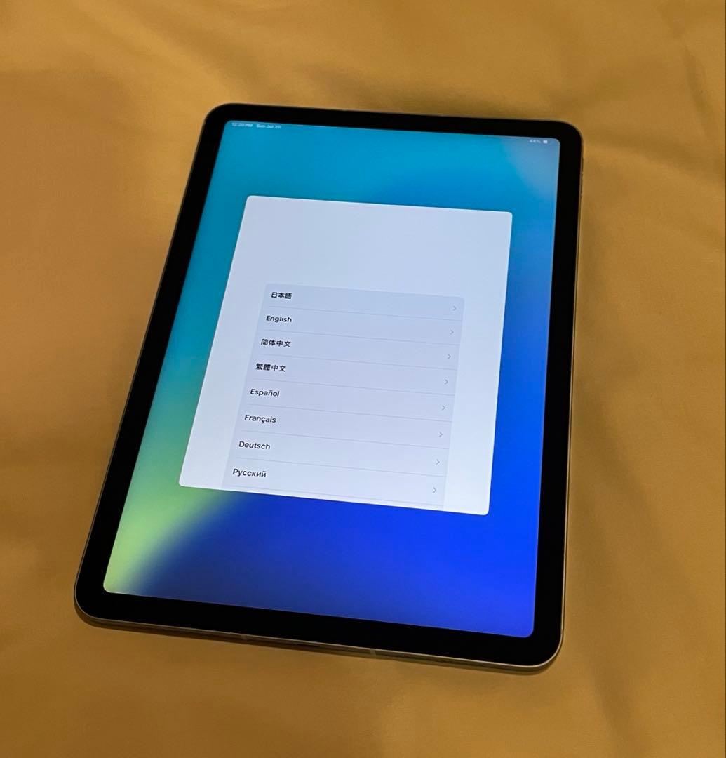 iPad Air4 cellular スカイブルー バッテリー96% ケース付き