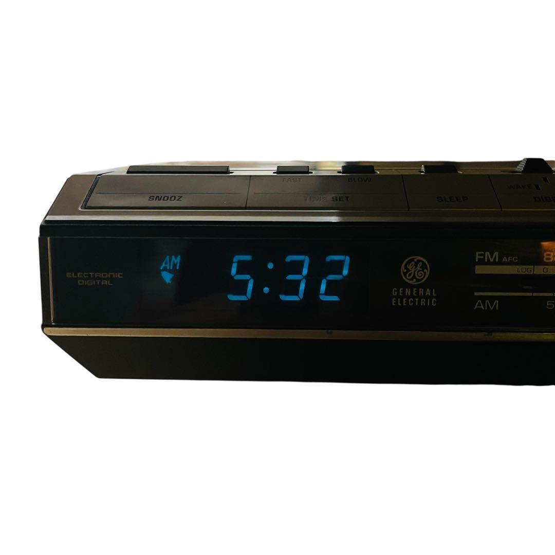 【レトロ】アメリカ General Electric AM/FMラジオ クロック