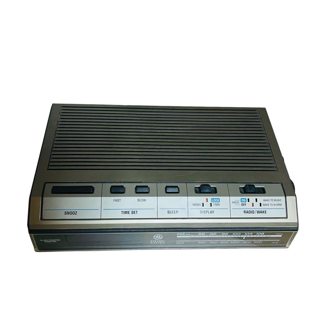 【レトロ】アメリカ General Electric AM/FMラジオ クロック