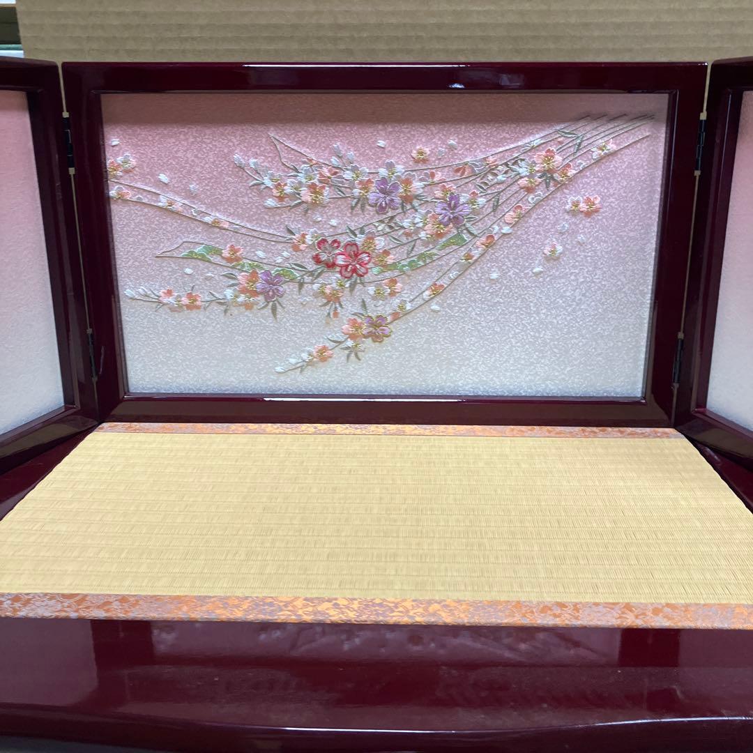 ワイン塗り刺繍収納セット
