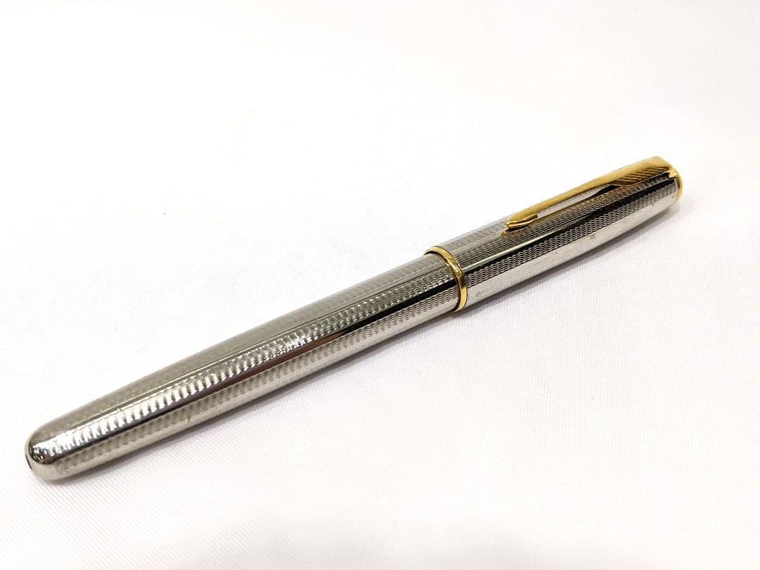 PARKER パーカー 万年筆 18K 750 シルバー×ブラック K18