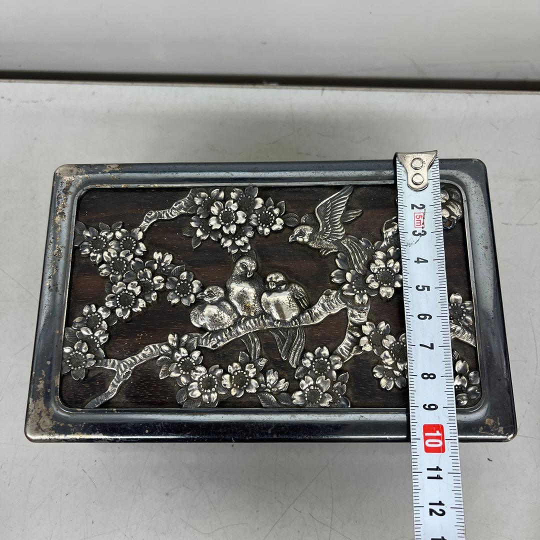 古い　タバコ　煙草　煙草入れ　喫煙具　昭和初期　ジュエリー　BOX 鳥図