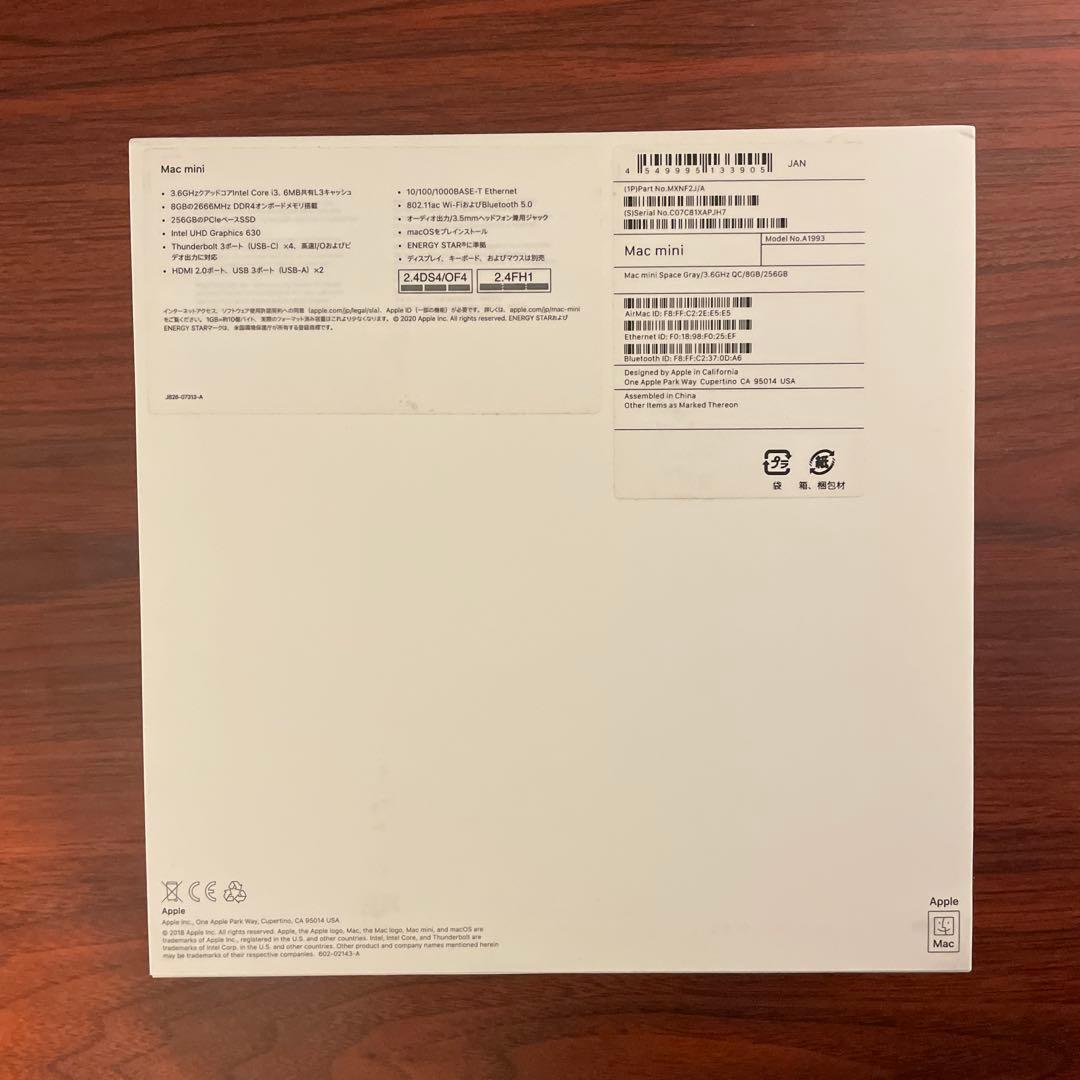 Macデスクトップ Mac mini 2018 32G/256G/Core i3