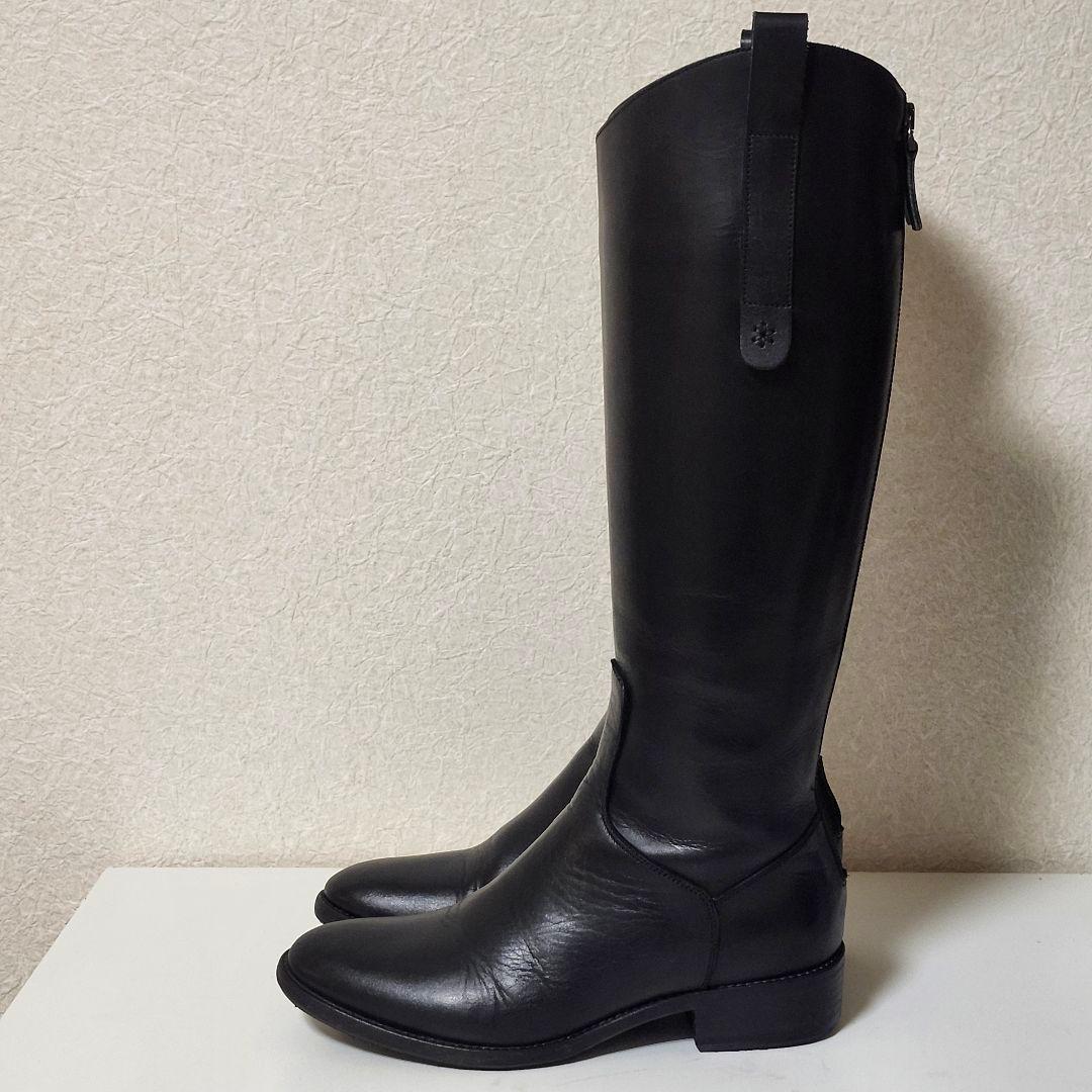 美品 サルトル バックジップ ジョッキーブーツ 36 ブラック
