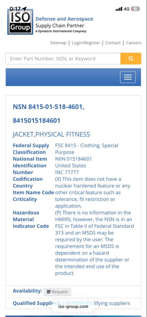 ※フジコさん専用[美品実物]米軍支給品USAF PTU トレーニングジャケット