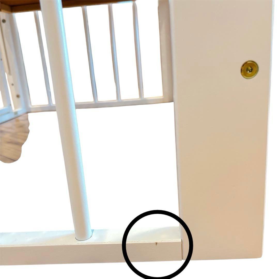 カトージ KATOJI 木製 ベビーベッド ホワイト　白　キャスター　取説有