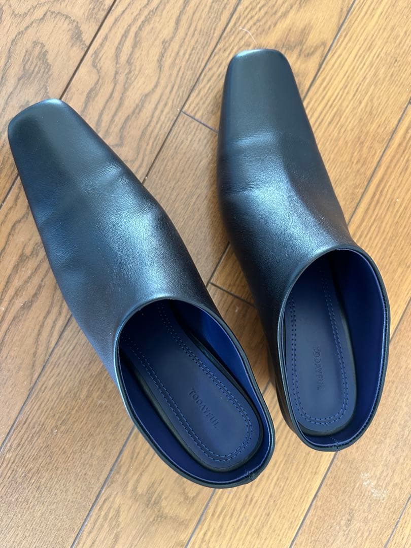 TODAYFUL Squaretoe Leather Sabot サボ37