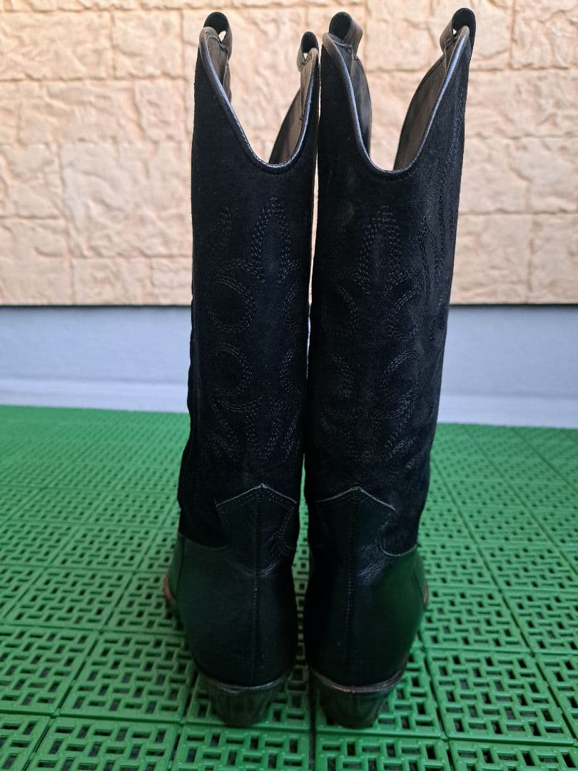 【未使用】カワノ celica 本革ウエスタンブーツ 黒