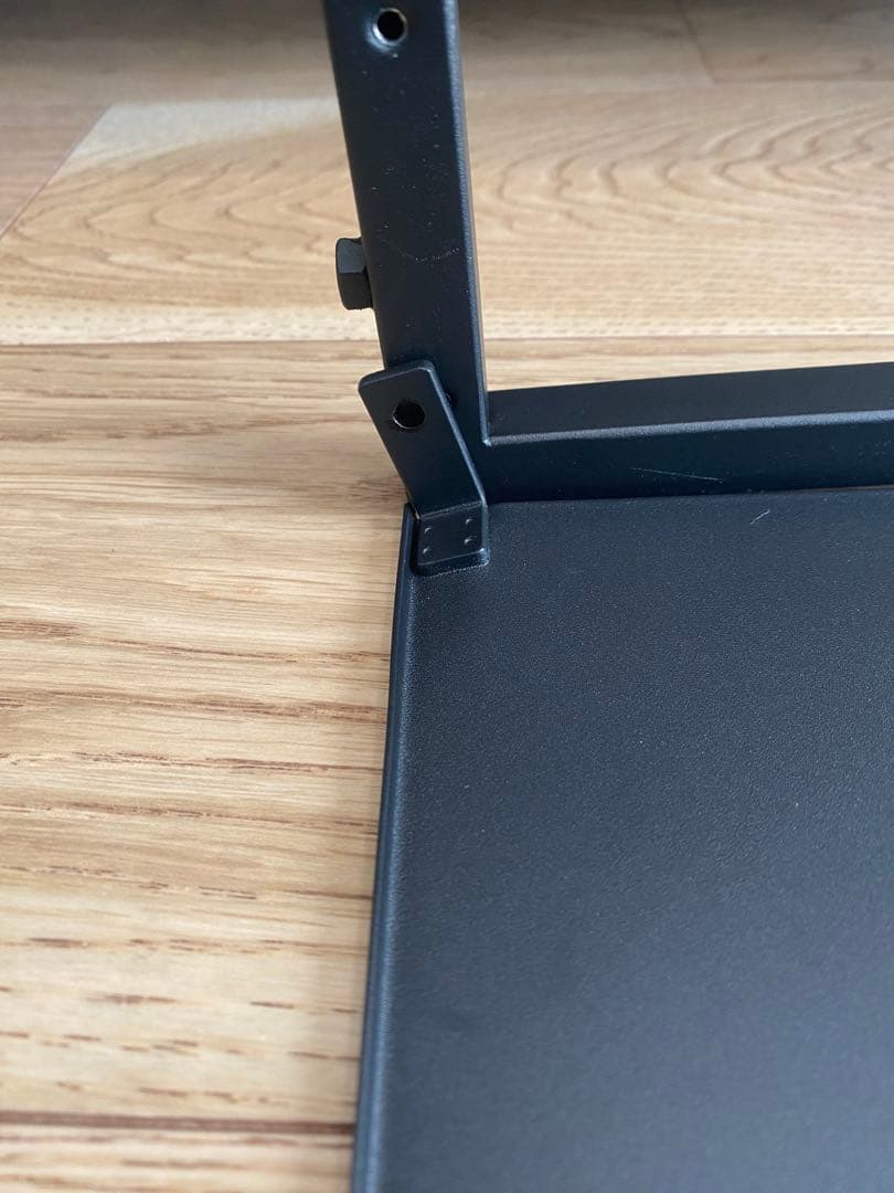 ブラック スチール製 ごみ箱 3分割蓋付き袋留めtower