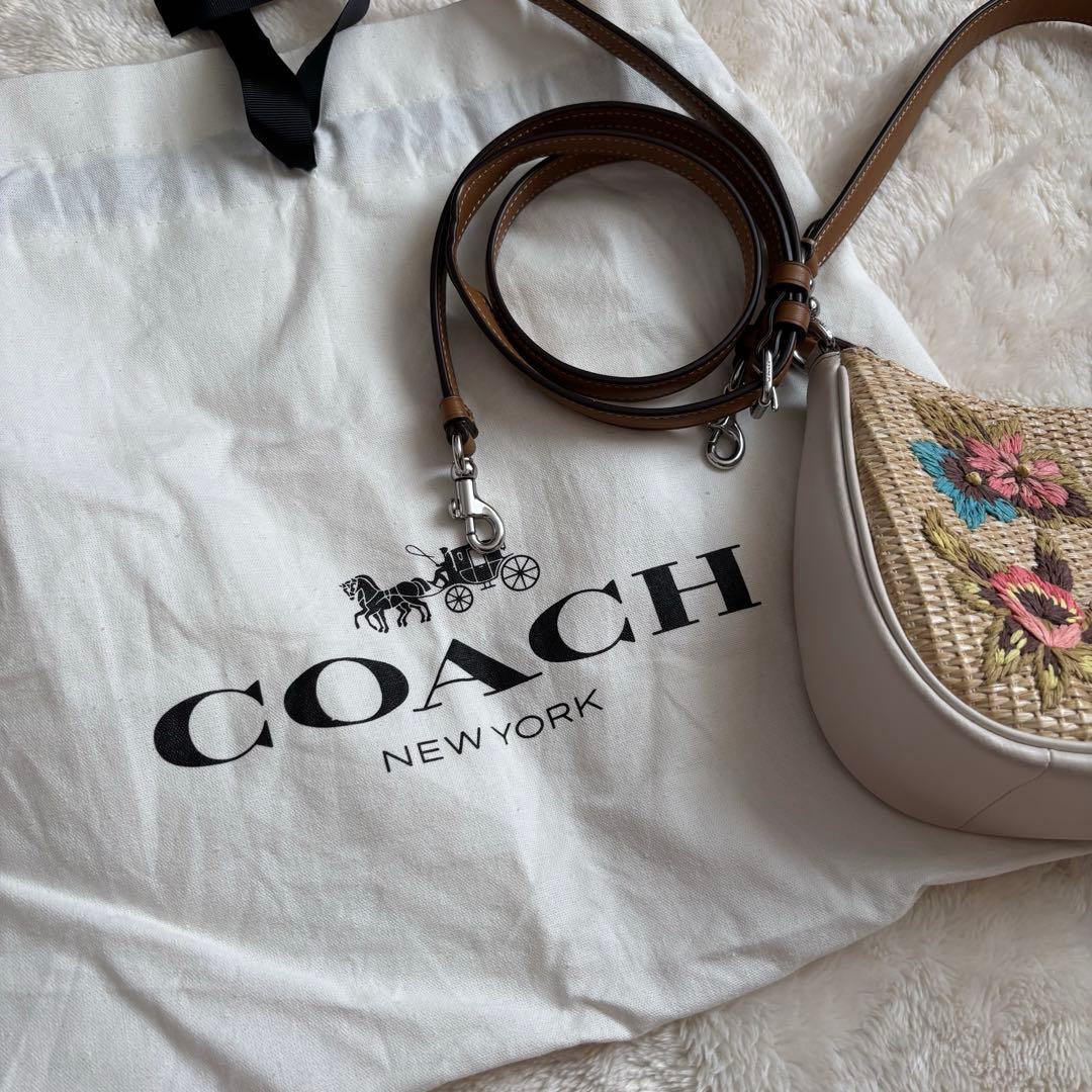 【極美品】 COACH 2way ハンドバッグ フローラル テリ 1330