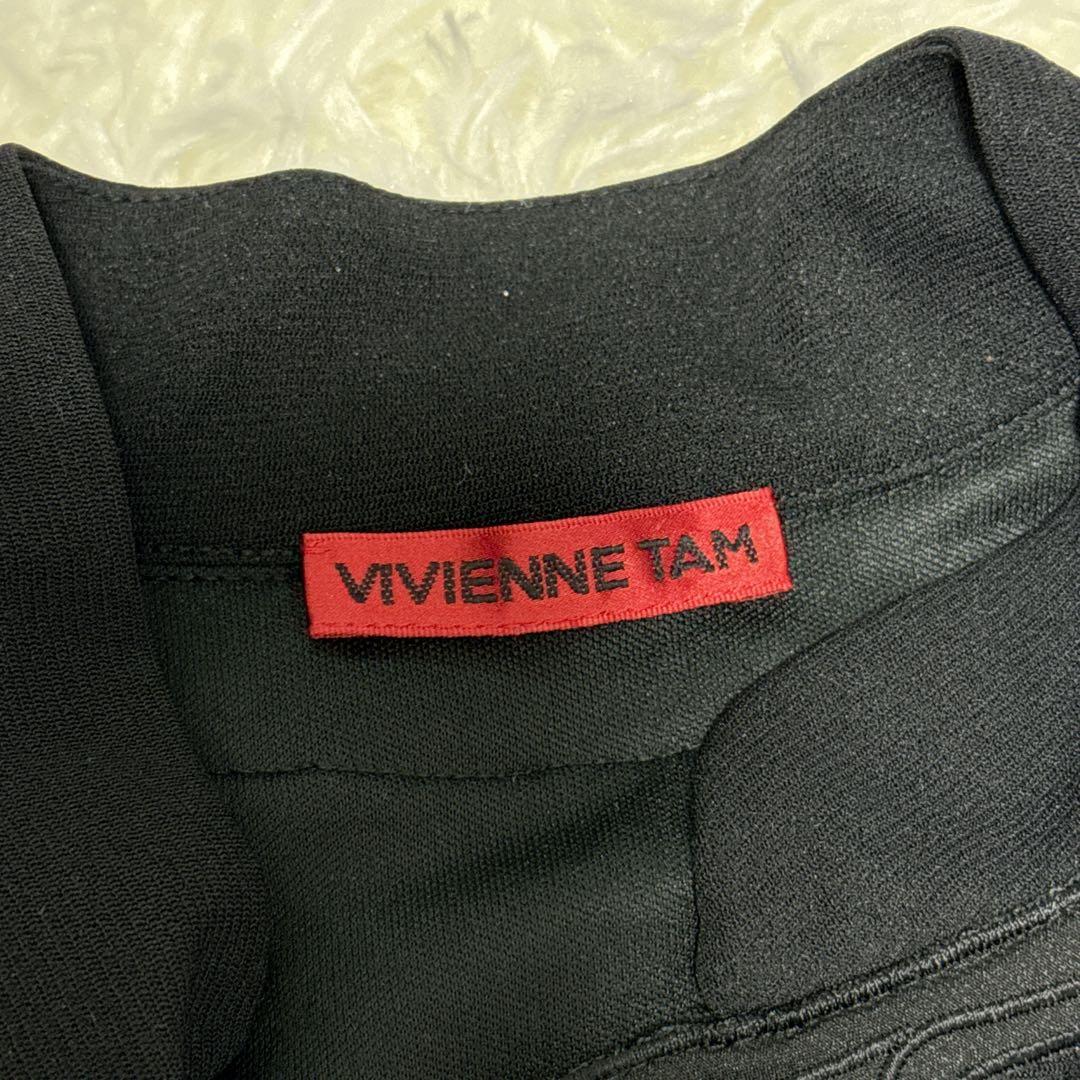 ヴィヴィアンタム　ワンピース　チャイナ　マオカラー　パワーネット　シルク