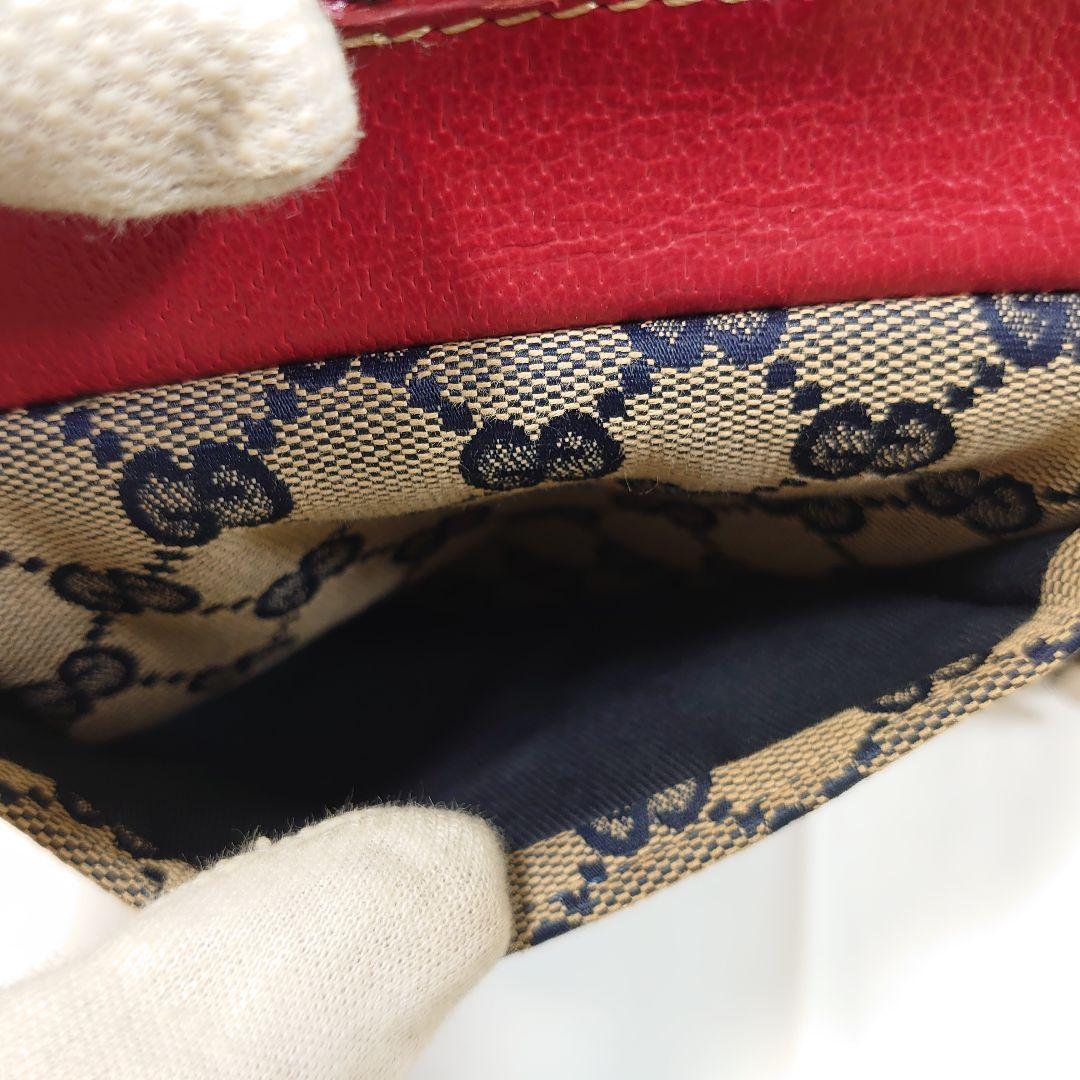 GUCCI グッチ ウエストポーチ ボディバッグ GGキャンバス レッド ブルー