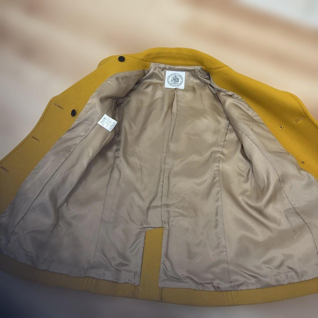 ウール ダブルブレストコート マスタード