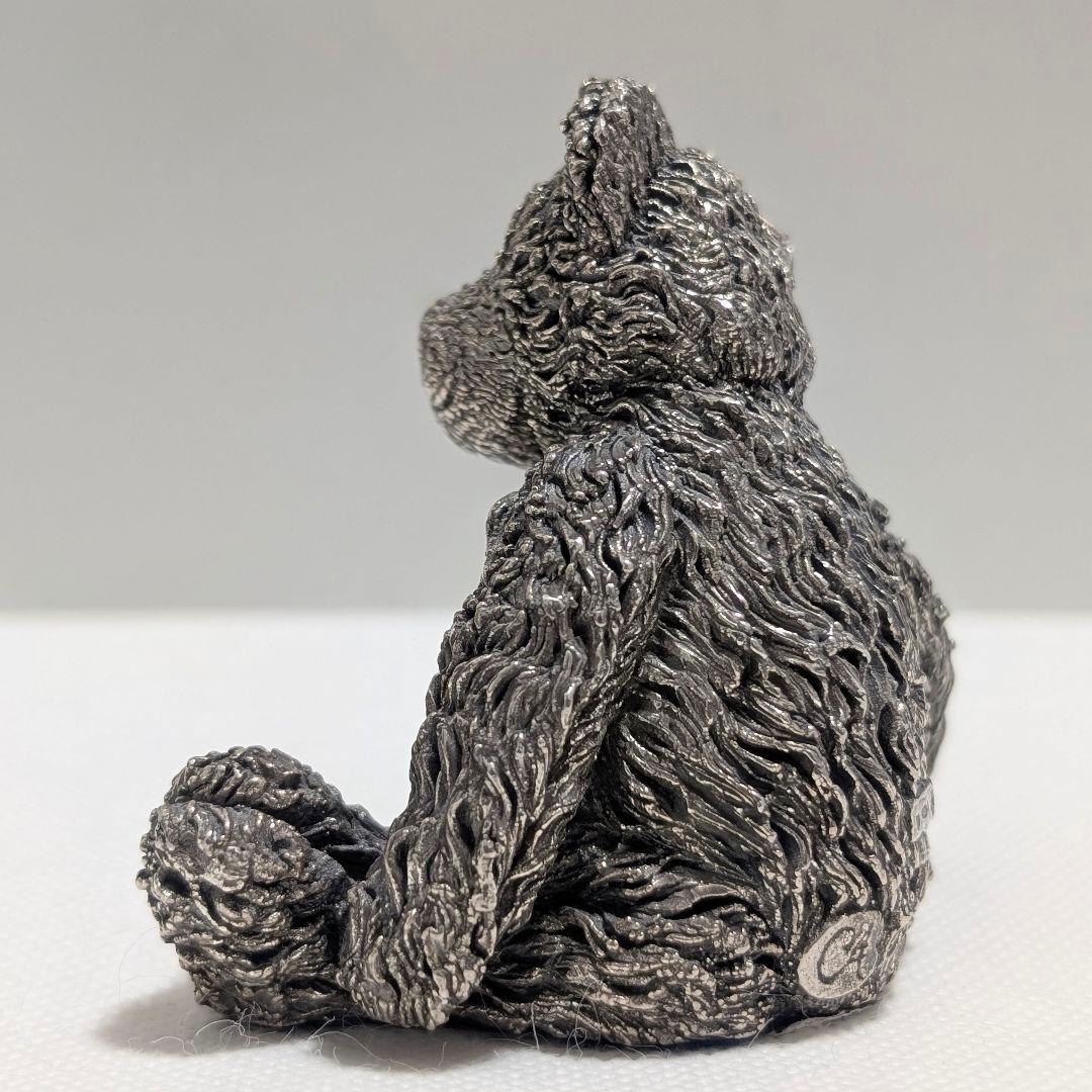 純銀張 英国 スターリングシルバー ホールマーク テディベア 彫刻 くま