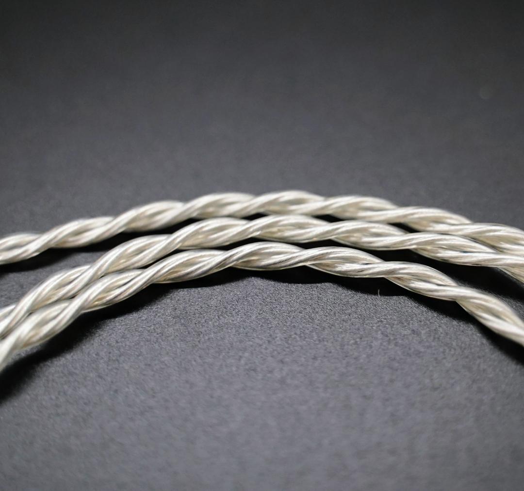 最高峰グレード7N超冷凍製単結晶銅銀メッキ最高ケーブルIE500/4.4mmL字