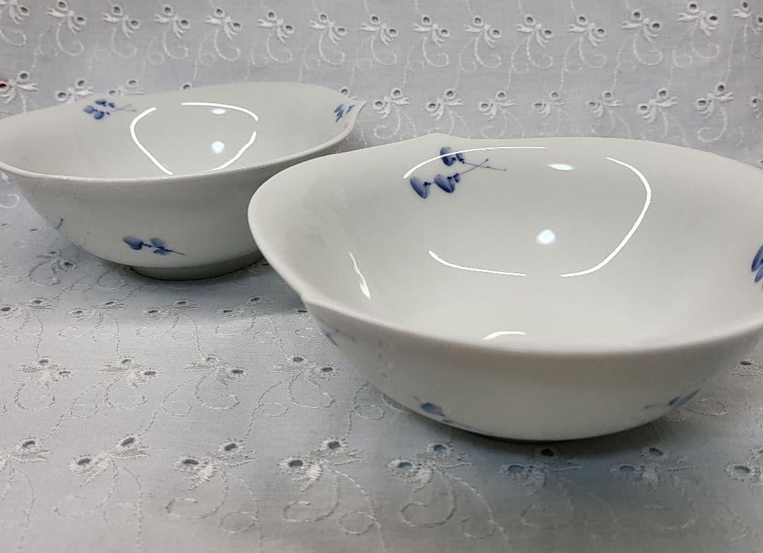 希少✨マイセン 青い花 ブルーフラワー シリアル サラダ ボウル 深皿 プレート