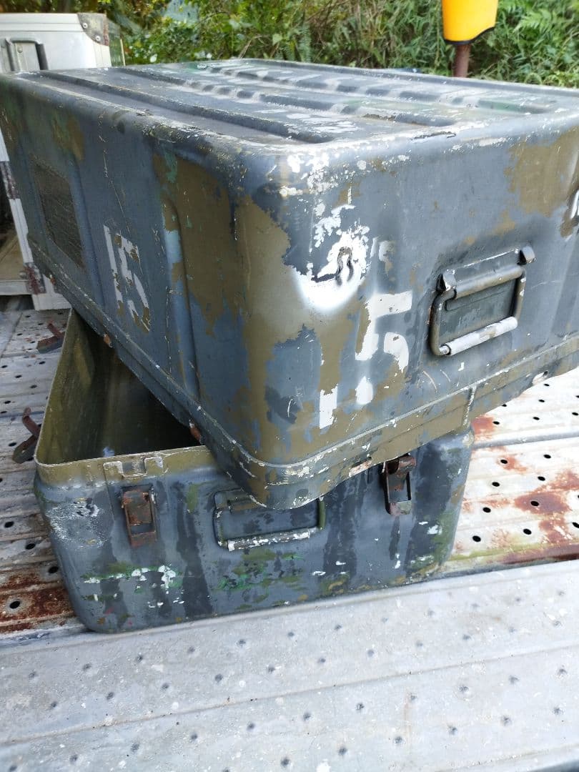 (4951)USアルミコンテナボックスBigサイズ　米軍実物　ユーズド