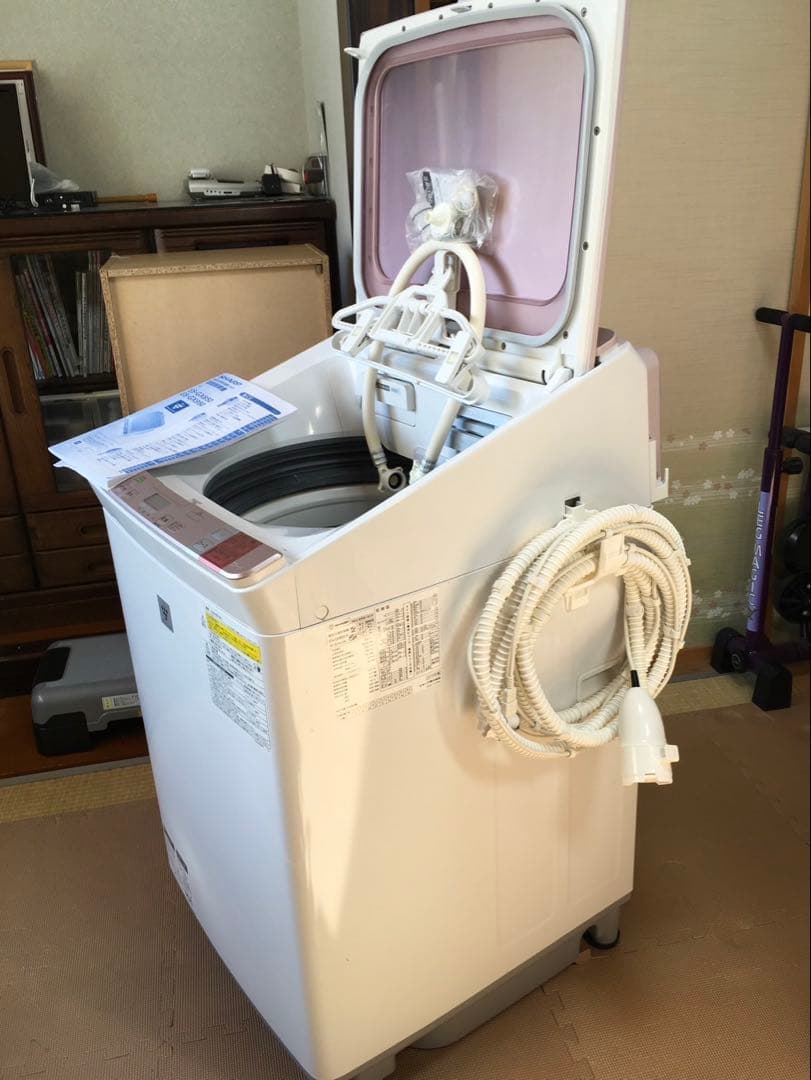 【送料込】シャープ 洗濯乾燥機 ES-GX850 8kg ピンク