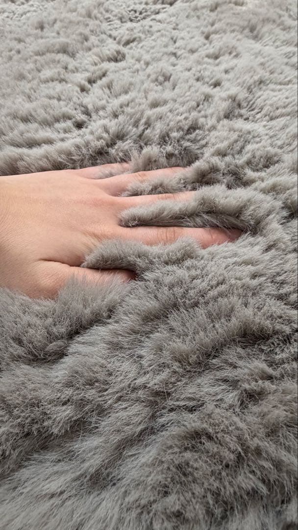 アクセントラグ(ウサギラグSP 140×200 ZG03)グレー