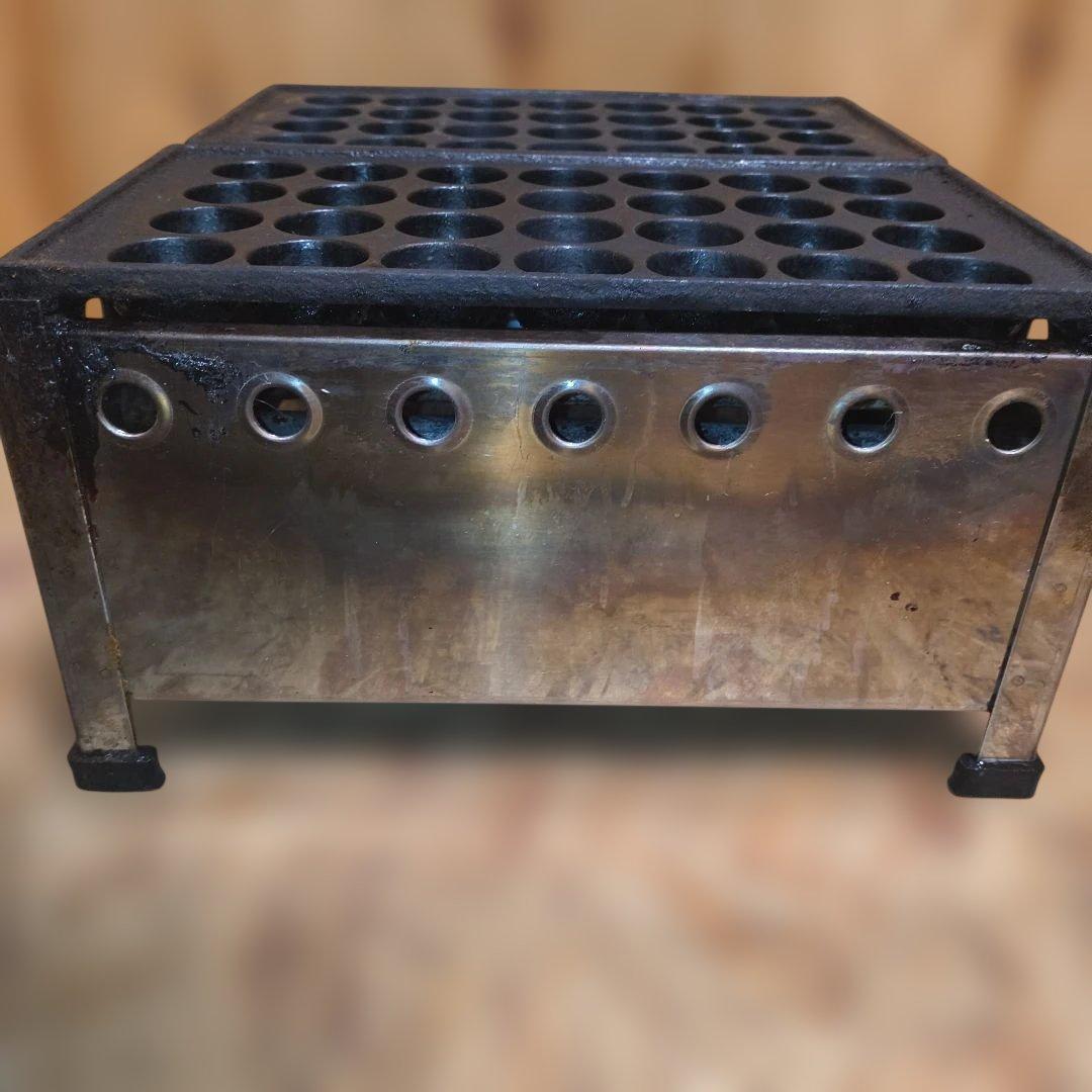 IKK伊東金属 28穴×2 鉄鋳物 たこ焼き器　LPガス