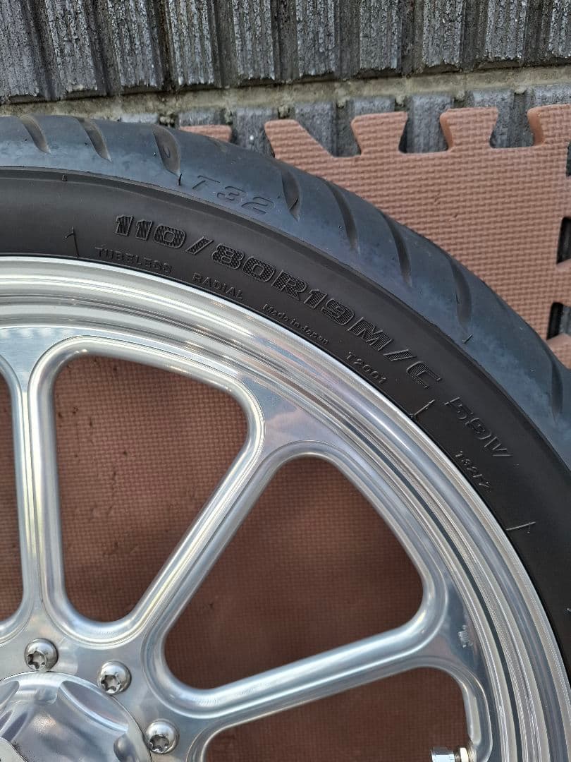 ハーレー　ミスミエンジニアリング　 アルミホイール前後セット 　タイヤ付き