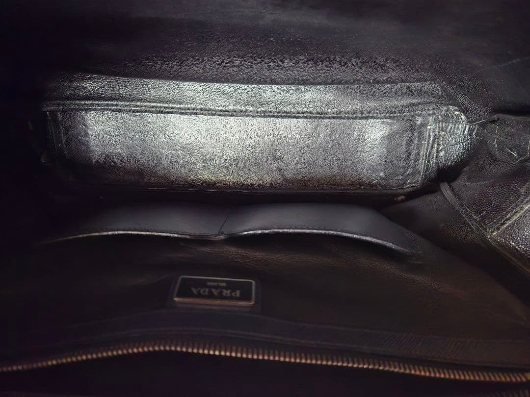 PRADA プラダ ビジネスバッグ サフィアーノレザー ネイビー 美品！！