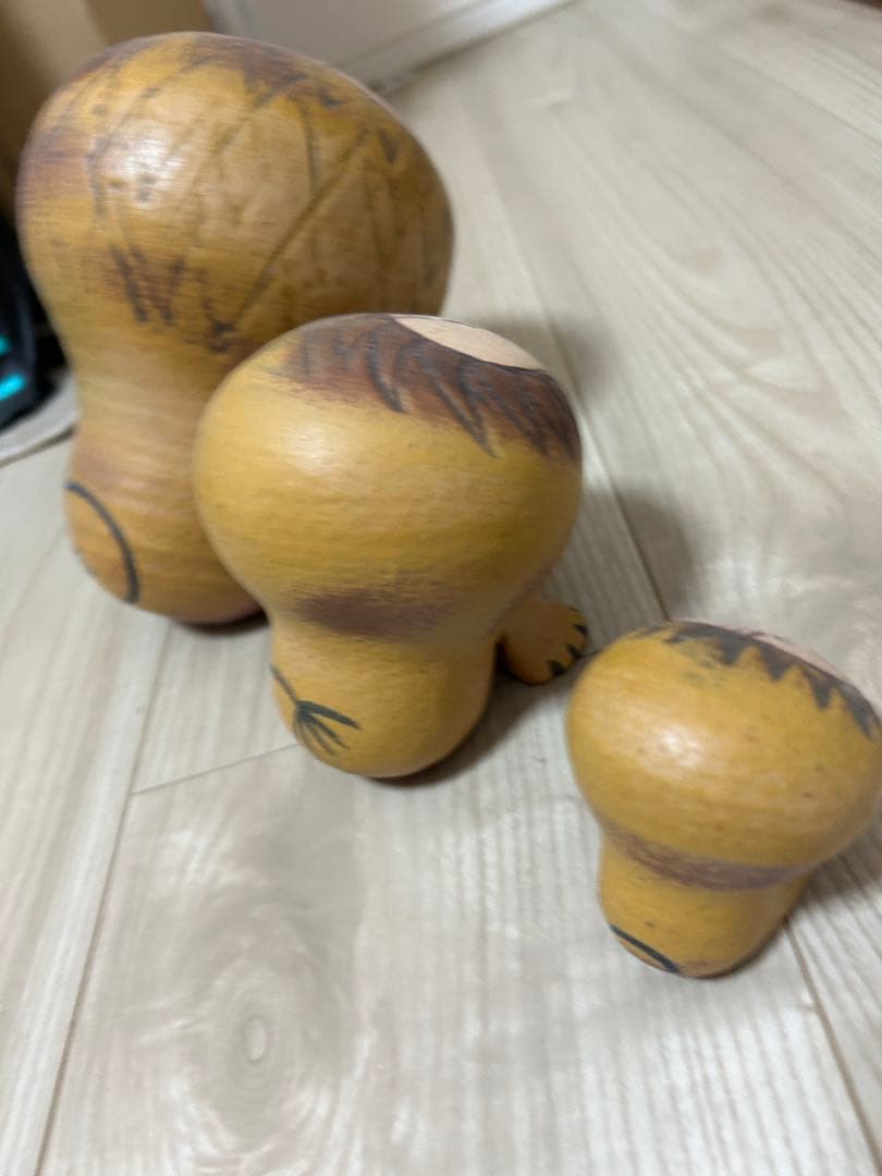 リサラーソン 木製ライオン置物セット（大・中・小）スウェーデン