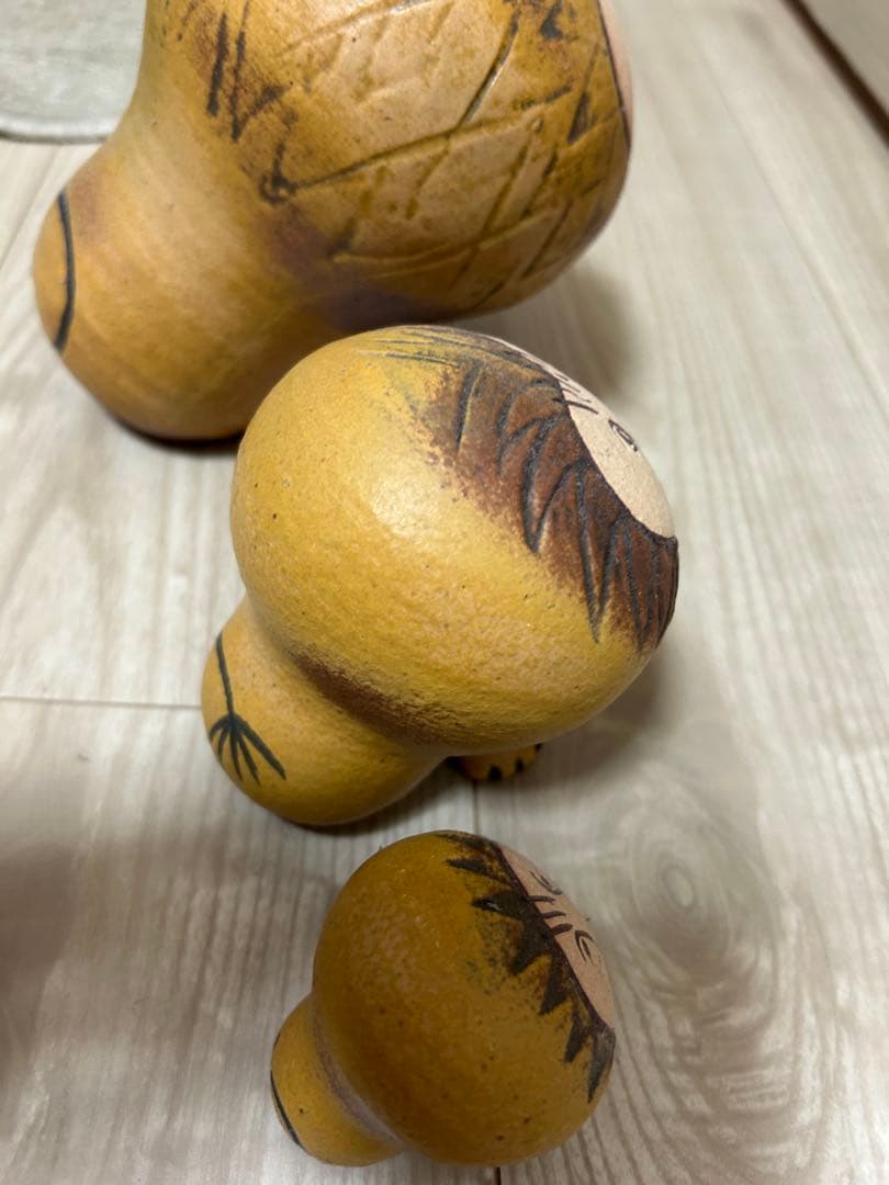 リサラーソン 木製ライオン置物セット（大・中・小）スウェーデン