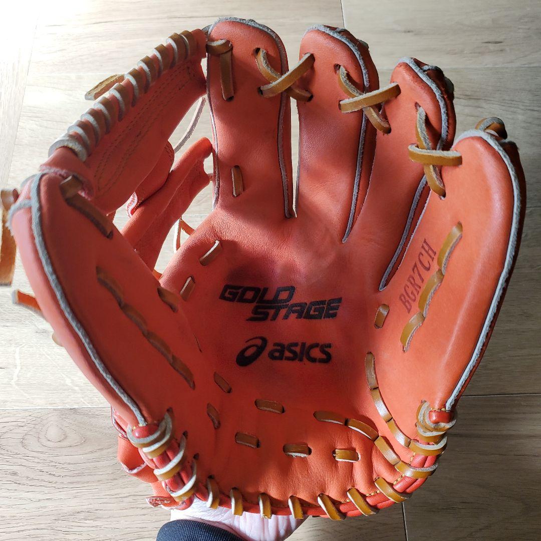 asics GOLDSTAGE 軟式グローブ オレンジ