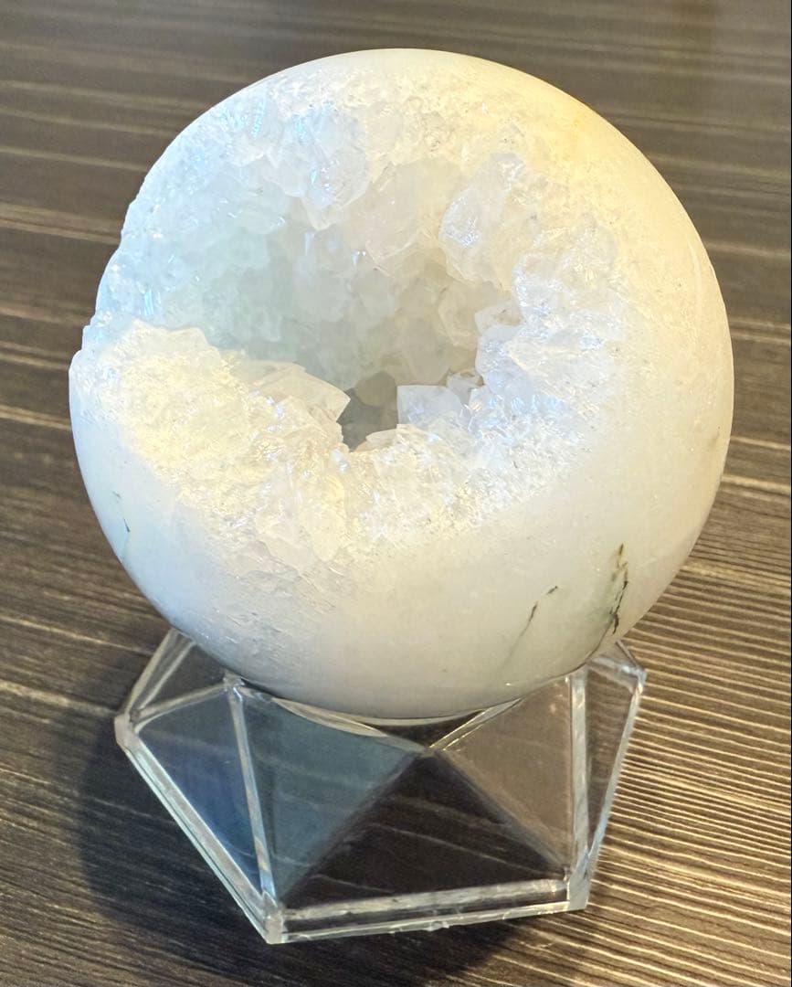 高品質♡ モスアゲート 笑口 スフィア 丸玉 ジオード 74mm 苔瑪瑙 天然石