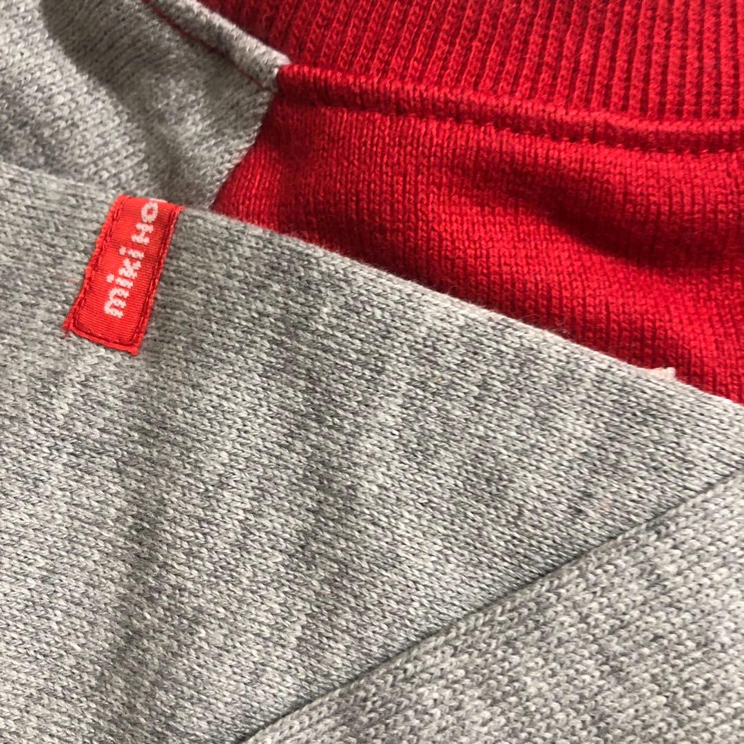 MIKIHOUSE ベースボールロンパース 赤・グレー・紺　新品　日本製　高級