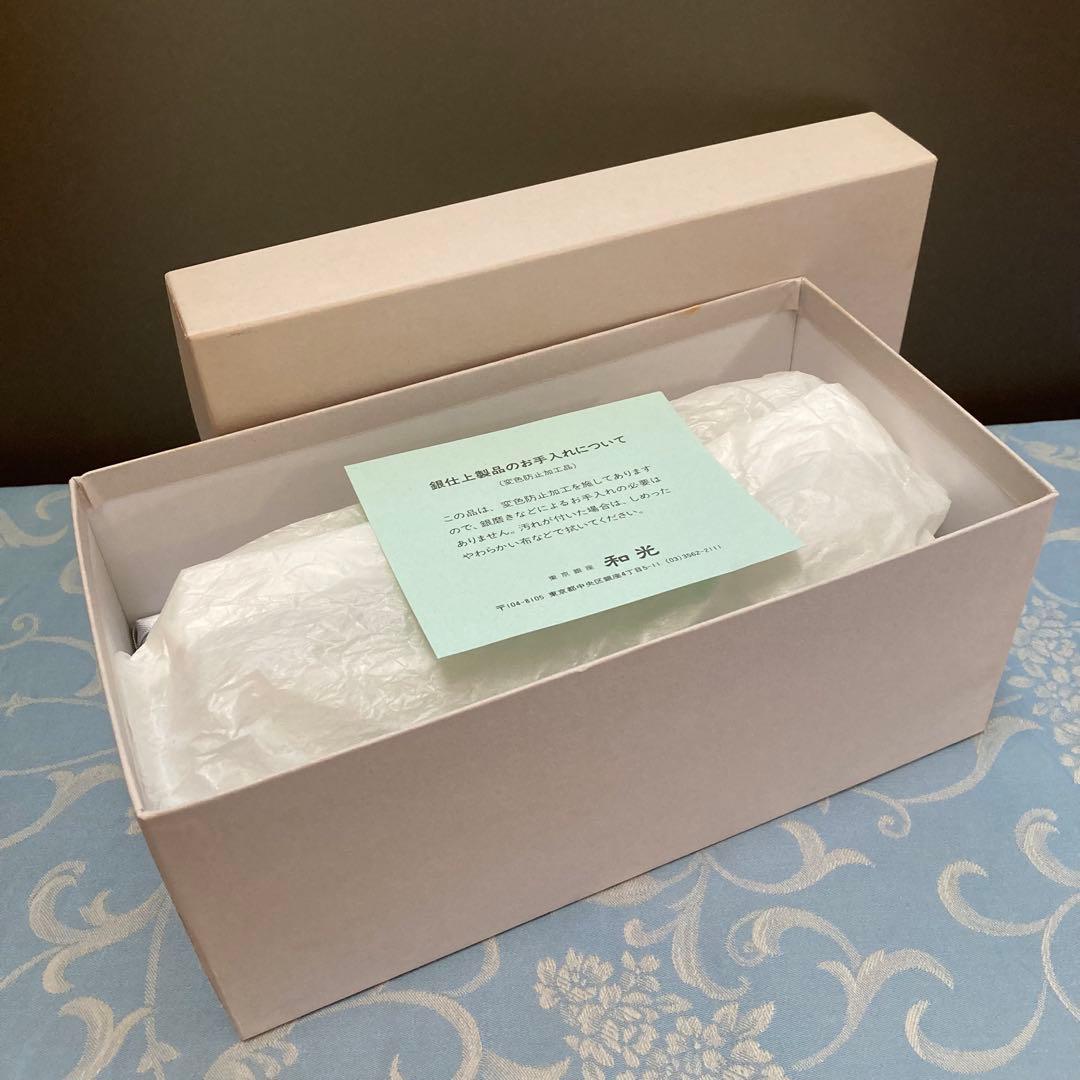 【新品】銀座WAKO 和光 銀細工 おしぼりトレイ おしぼり入れ5個 専用箱付き