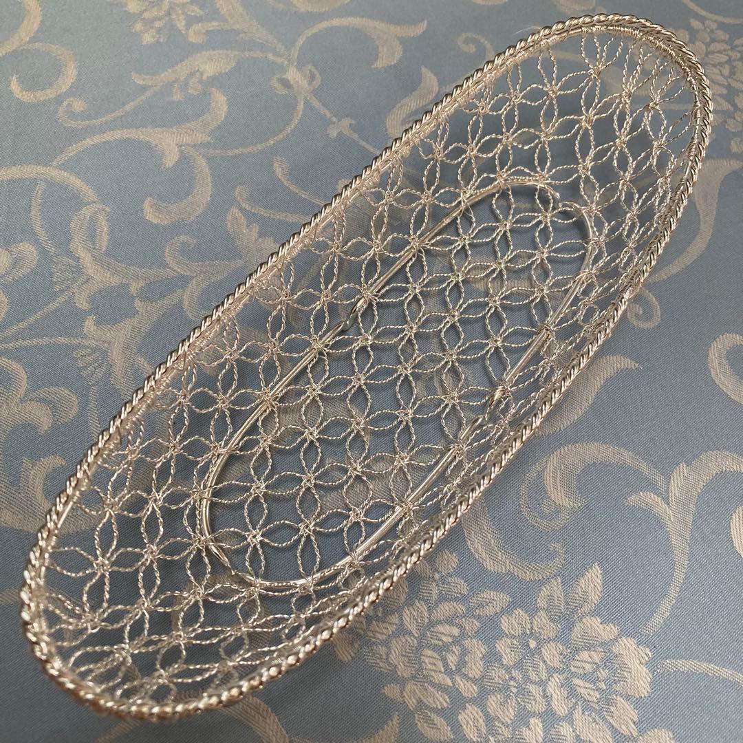 【新品】銀座WAKO 和光 銀細工 おしぼりトレイ おしぼり入れ5個 専用箱付き