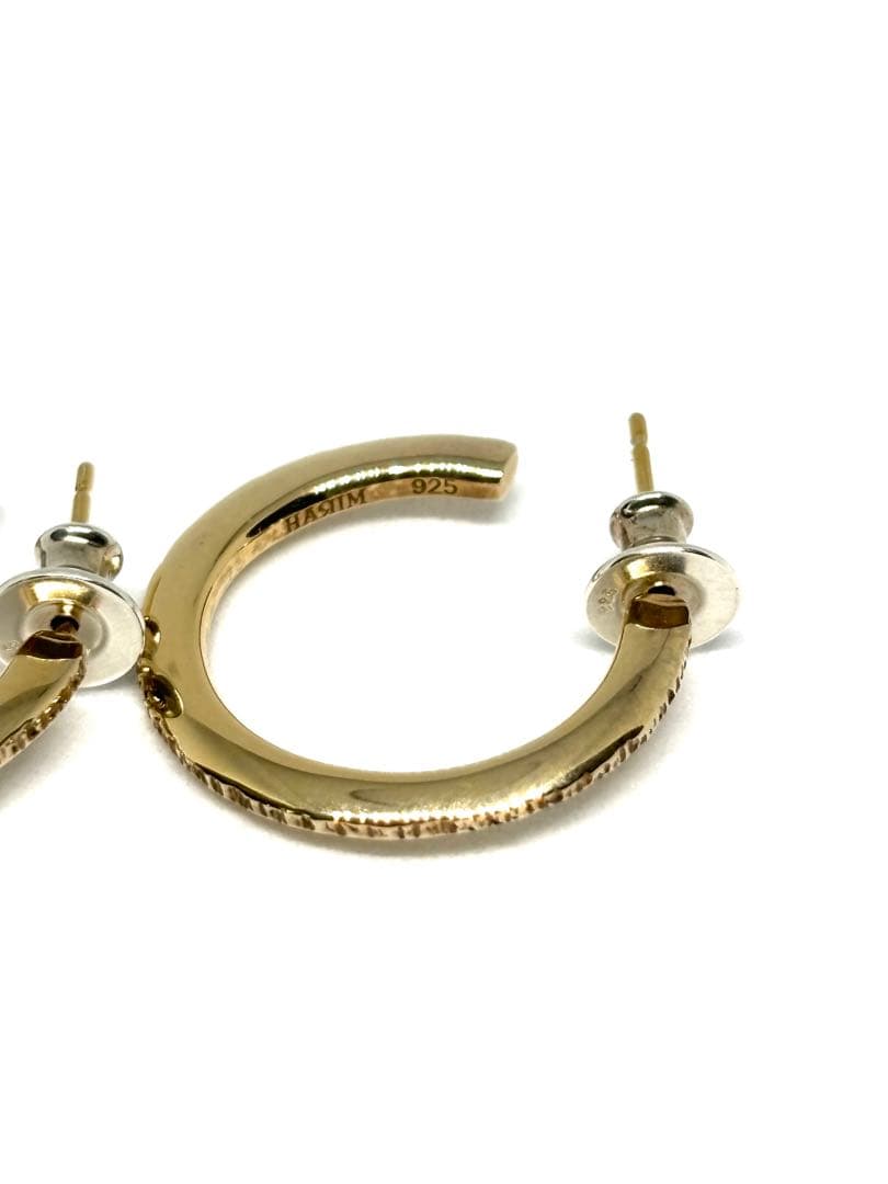 超美品 箱付 タグ付 HARIM ハリム レインピアス K18コーティング