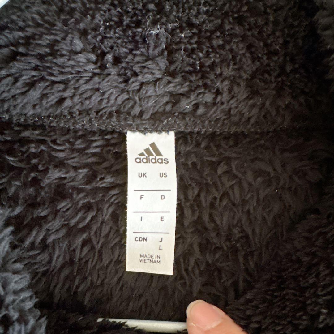 【美品】adidas ボアフリース セットアップ 上下 2点セット ゴルフ 黒