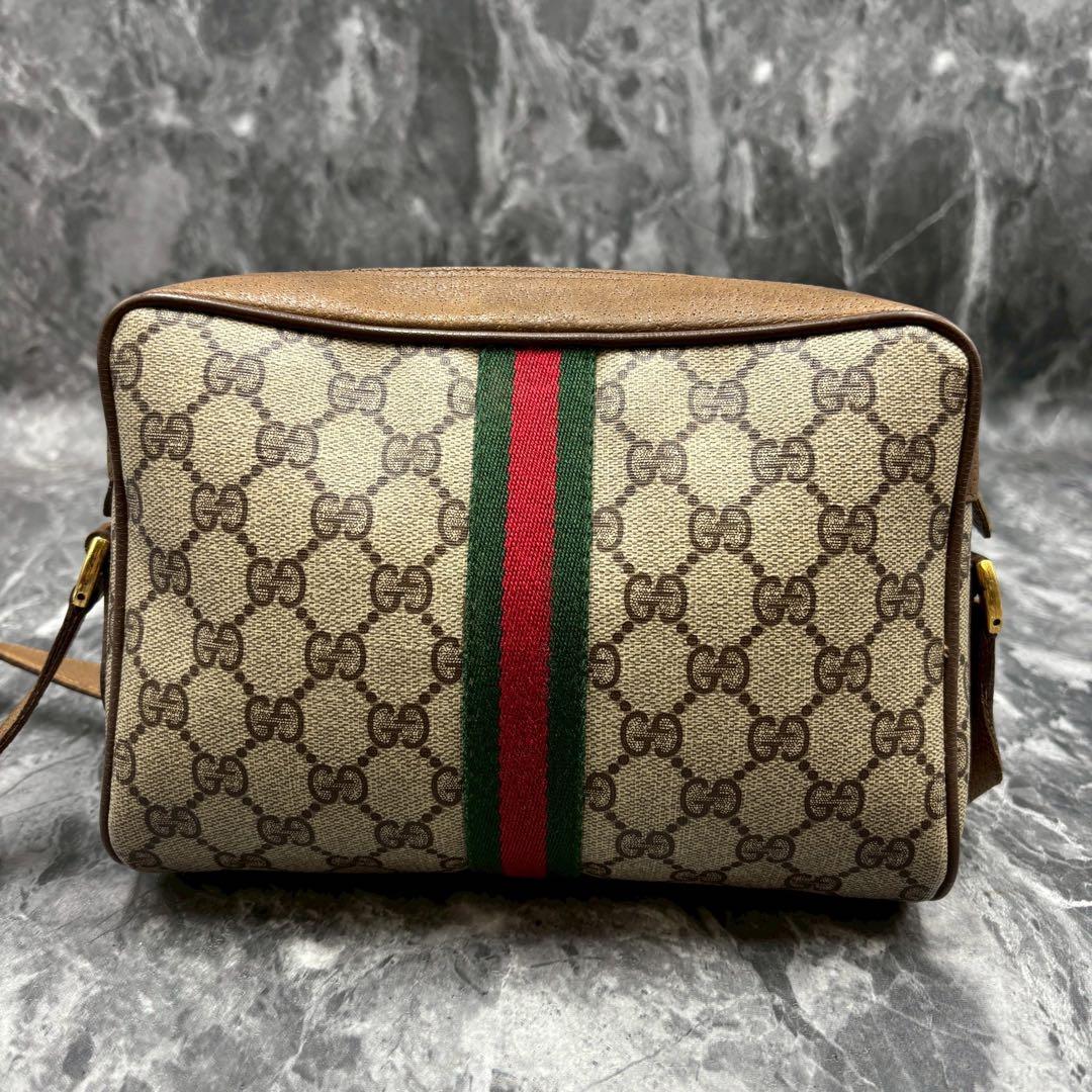 ✨美品✨GUCCI GG シェリーライン ショルダーバッグ ベージュ レザー
